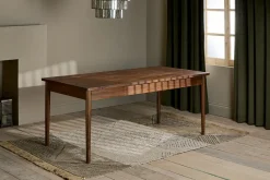 Kitchen & Dining|Dining Tables^Nkuku Anbu Acacia Dining Table - Washed Walnut