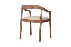 Kitchen & Dining|Dining Chairs & Benches^Nkuku Anbu Acacia Upholstered Dining Chair - Washed Walnut