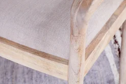 Kitchen & Dining|Dining Chairs & Benches^Nkuku Anbu Mango Wood Upholstered Dining Chair - Natural