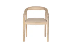 Kitchen & Dining|Dining Chairs & Benches^Nkuku Anbu Mango Wood Upholstered Dining Chair - Natural