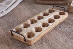Pantry|Breakfast Accessories^Nkuku Anda Mango Wood Egg Holder - Natural