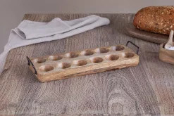 Pantry|Breakfast Accessories^Nkuku Anda Mango Wood Egg Holder - Natural