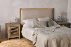 Bedroom^Nkuku Anesha Upholstered Linen Headboard - Natural