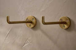Bathroom Accessories|Hooks & Rails^Nkuku Aniko Iron Hook - Brass (Set of 2)