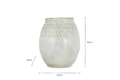 Decorative Home Accessories|Vases^Nkuku Anjuna Reactive Glaze Ceramic Vase - Off White