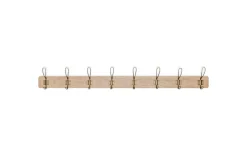 Hooks & Rails|Hooks & Rails^Nkuku Ankita Mango Wood & Iron Hooks - Natural & Antique Brass - Large