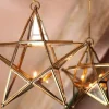 Lanterns|Candles & Candleholders^Nkuku Antique Brass Glass Star