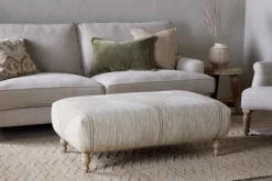 Footstools & Poufs^Nkuku Aranya Upholstered Ottoman - Natural
