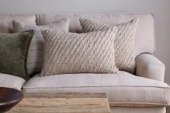 Bedroom Textiles|Cushions^Nkuku Atifa Cotton & Wool Cushion Cover - Natural