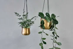 Indoor Planters|Decorative Home Accessories^Nkuku Atsu Brass Hanging Planter