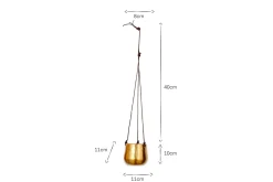 Indoor Planters|Decorative Home Accessories^Nkuku Atsu Brass Hanging Planter