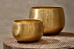 Indoor Planters^Nkuku Atsu Brass Planter
