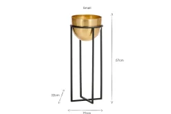 Decorative Home Accessories|Indoor Planters^Nkuku Atsu Brass Planter Stand
