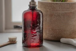 Bathroom Accessories^Nkuku Avamali 1 Litre Recycled Glass Refill Bottle - Plain