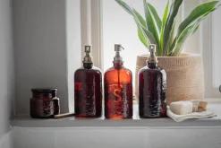 Bathroom Accessories^Nkuku Avamali 1 Litre Recycled Glass Refill Bottle - Plain