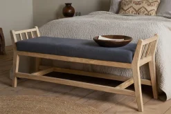 Hallway & Bootroom|Storage & Shelving^Nkuku Avanthi Upholstered Sleigh Bench - Charcoal