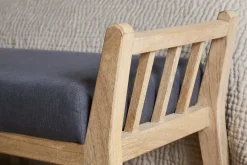 Hallway & Bootroom|Storage & Shelving^Nkuku Avanthi Upholstered Sleigh Bench - Charcoal