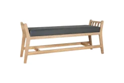 Hallway & Bootroom|Storage & Shelving^Nkuku Avanthi Upholstered Sleigh Bench - Charcoal