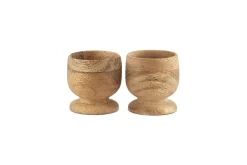 Pantry|Kitchen Storage^Nkuku Awa Wooden Egg Cup - Natural - (Set of 2)
