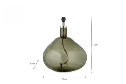 Table Lamps^Nkuku Baba Recycled Glass Lamp - - Large Wide Green