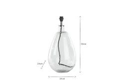 Table Lamps^Nkuku Baba Recycled Glass Lamp - Clear - Large Tall Clear Glass