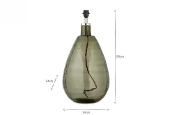 Table Lamps^Nkuku Baba Recycled Glass Lamp - - Large Tall Green