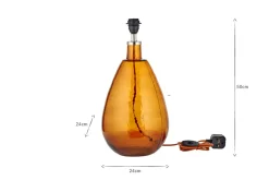 Table Lamps^Nkuku Baba Recycled Glass Lamp - - Large Tall Burnt Amber