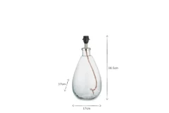 Table Lamps^Nkuku Baba Recycled Glass Lamp - Clear - Small Tall Clear Glass