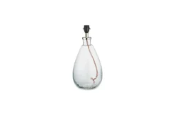 Table Lamps^Nkuku Baba Recycled Glass Lamp - Clear - Small Tall Clear Glass