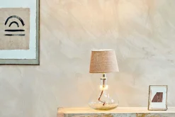 Table Lamps|Bedroom^Nkuku Baba Recycled Glass Lamp - Clear - Small Wide Clear Glass