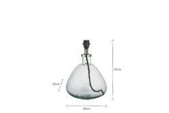 Table Lamps|Bedroom^Nkuku Baba Recycled Glass Lamp - Clear - Small Wide Clear Glass
