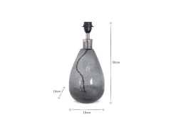 Table Lamps^Nkuku Baba Recycled Glass Table Lamp - - Small Tall Smoke