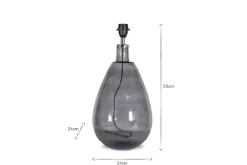 Table Lamps^Nkuku Baba Recycled Glass Table Lamp - - Large Tall Smoke