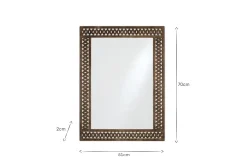 Garden Décor^Nkuku Bahula Decorative Outdoor Mirror - Rust