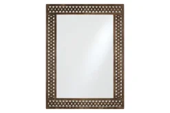 Garden Décor^Nkuku Bahula Decorative Outdoor Mirror - Rust