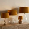 Lampshades^Nkuku Batakha Velvet & Linen Lampshade - Dark Ochre