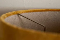 Lampshades^Nkuku Batakha Velvet & Linen Lampshade - Dark Ochre