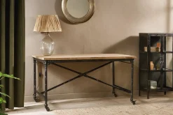 Home Office|Desks^Nkuku Benia Iron & Reclaimed Wood  Desk