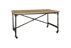 Home Office|Desks^Nkuku Benia Iron & Reclaimed Wood  Desk