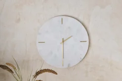 Decorative Home Accessories|Clocks^Nkuku Besa Marble Clock - White
