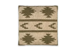 Bedroom Textiles|Cushions^Nkuku Bhumi Wool & Jute Cushion Cover - Moss Green