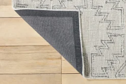 Rugs^Nkuku Bidiru Wool & Recycled Cotton Rug - Black & Off White