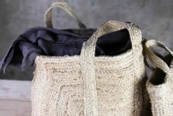 Baskets^Nkuku Braided Hemp Storage Basket - Natural
