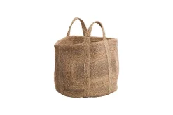 Baskets^Nkuku Braided Hemp Storage Basket - Natural