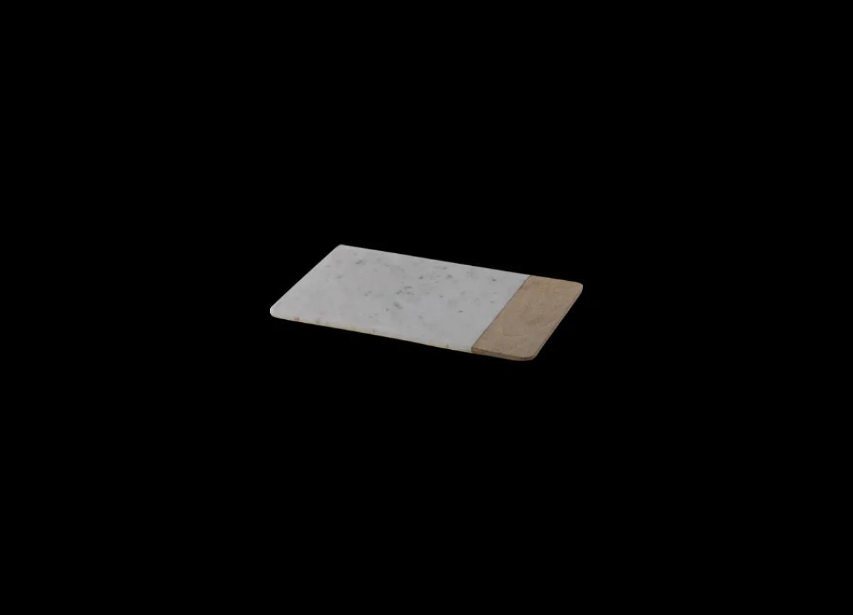Pantry|Trays & Platters^Nkuku Bwari Long Marble Serving Board - White