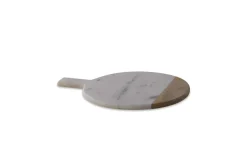 Pantry|Trays & Platters^Nkuku Bwari Round Marble Serving Board - White