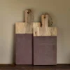 Cheese Board & Knives|Chopping Boards^Nkuku Cassia Mango Wood & Stone Board - Natural