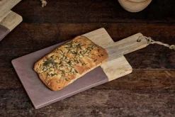 Cheese Board & Knives|Chopping Boards^Nkuku Cassia Mango Wood & Stone Board - Natural