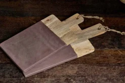 Cheese Board & Knives|Chopping Boards^Nkuku Cassia Mango Wood & Stone Board - Natural