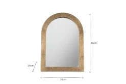 Desk Accessories^Nkuku Cayce Cast Aluminum Vanity Mirror - Antique Brass